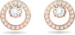 Swarovski Creativity Circle Necklace Earrings, and Bracelet Jewelry Collection, Clear Crystals